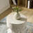 Sculptural Hourglass Concrete Side Table with Artisan Eroded Texture, Indoor/Outdoor