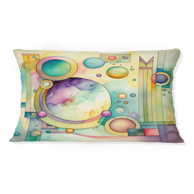 Coussin Pastel Watercolor Art Deco I - Abstract