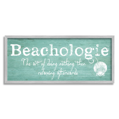 " Beachologie Weathered Sign Clever "