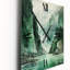 Green 0 Cliff Glacial Symmetry I - Horloge murale paysage et nature-99631115