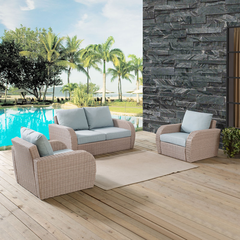Tarpley 4 - Person Patio Conversation Set with Cushions, Mist