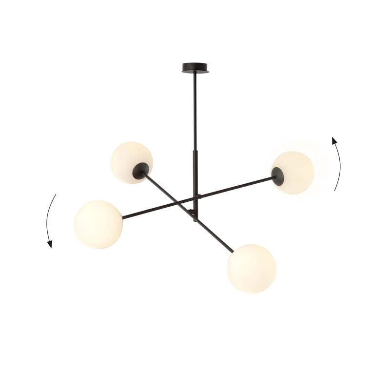 4 - Light Sputnik Chandelier, White