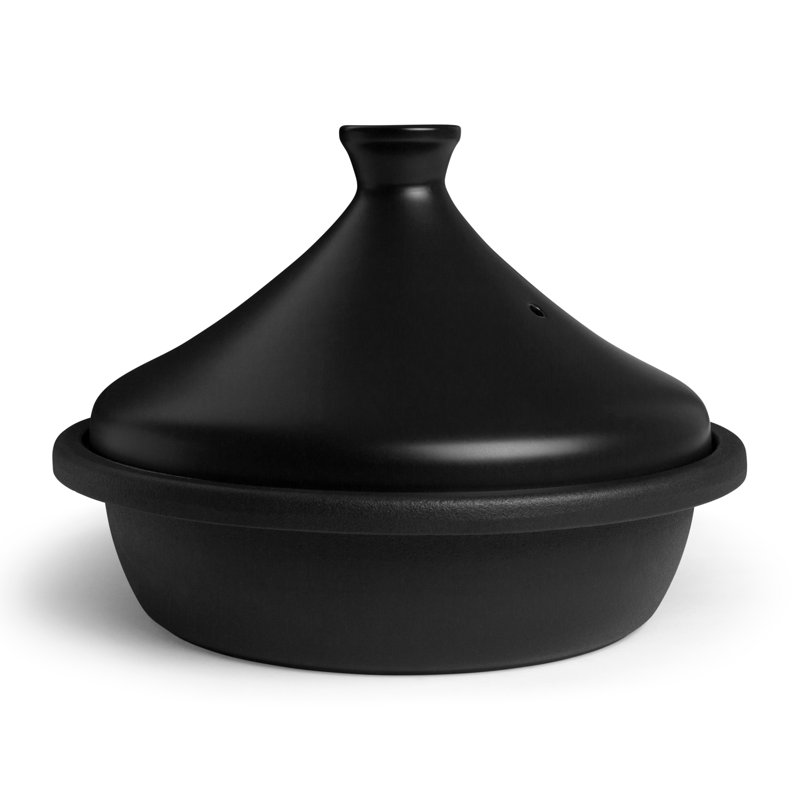 Tajine rond en fonte antiadhésive Kook, Noir