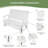 Poly Lumber 3-Seater Patio Glider Bench with Cup Holders-1569539017