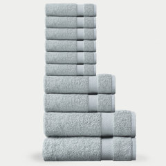 Delara 100% Organic Cotton Luxuriously Plush Bath Towel 20 Piece Set GOTS &  OEKO-TEX Certified