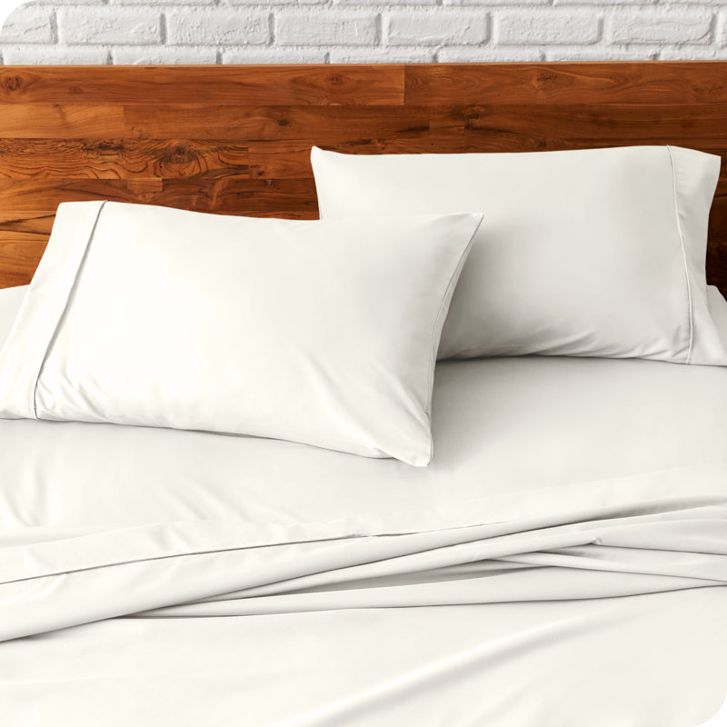 Microfiber Machine Woven - Set of 2, 2 King Pillowcases, Cream