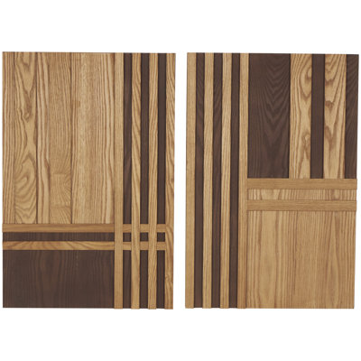 Ensemble d'illustrations en bois 2 pièces Nesta