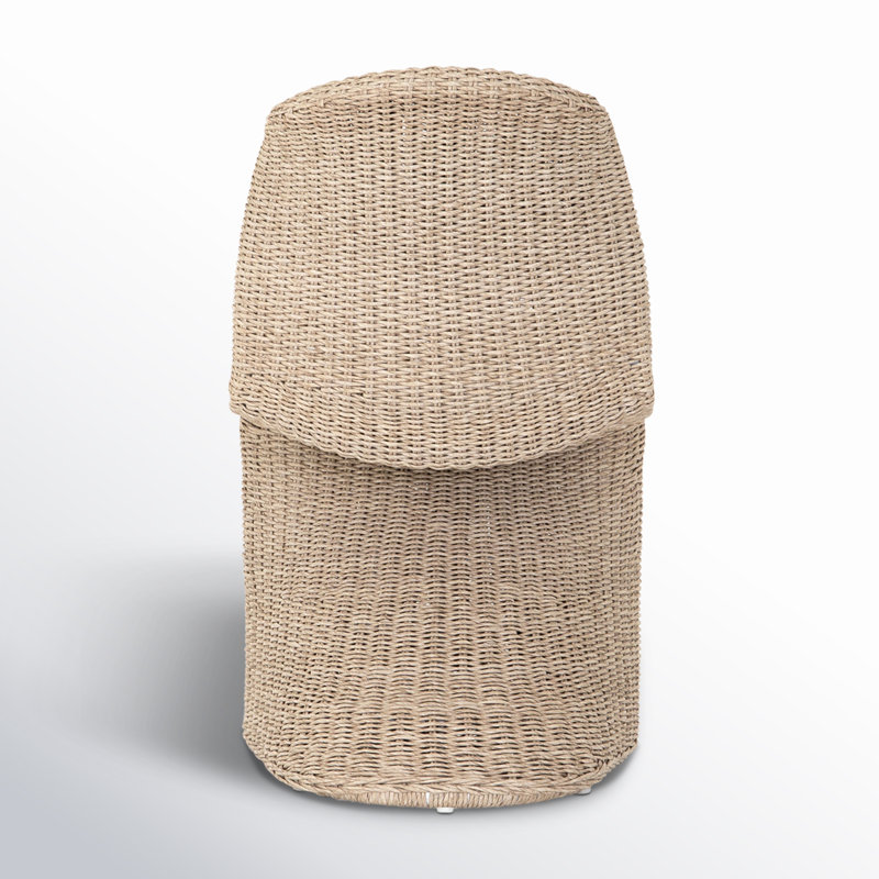 Daughtery Outdoor Dining Side Chair, Vintage White