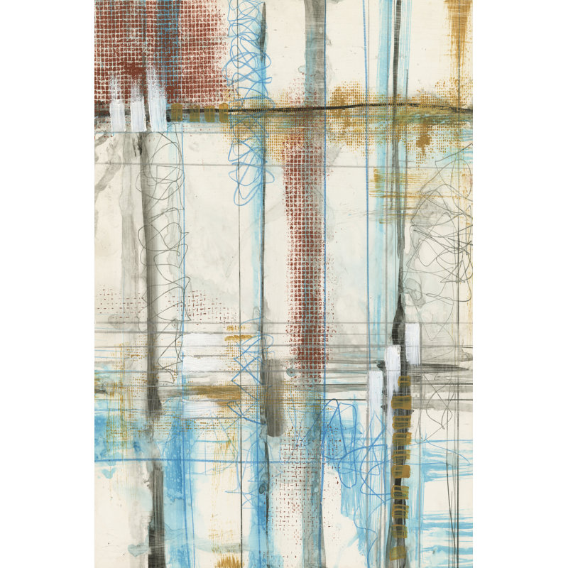 Primary Lineage IV by Jennifer Goldberger - Painting on Canvas, 122cm H x 81cm W, Black Floater Framed
