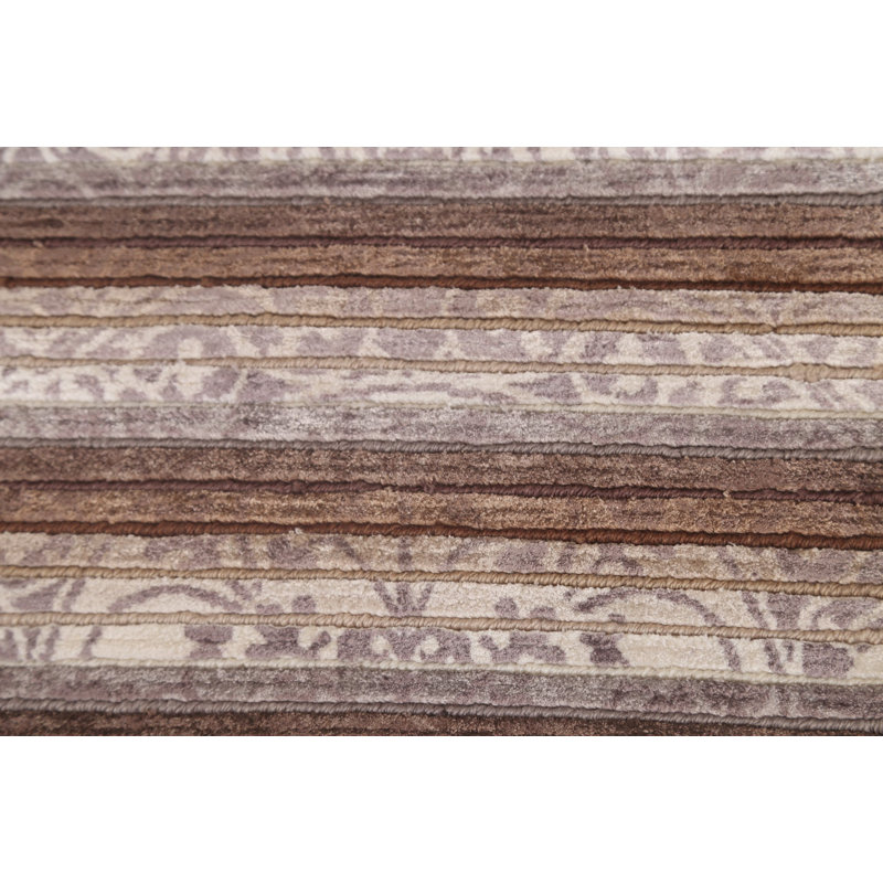 Striped Wool Abstract Modern Rug