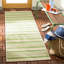 Tapis vert / beige en acrylique tissé à la machine à motif intérieur / extérieur Arneshia-1035305325