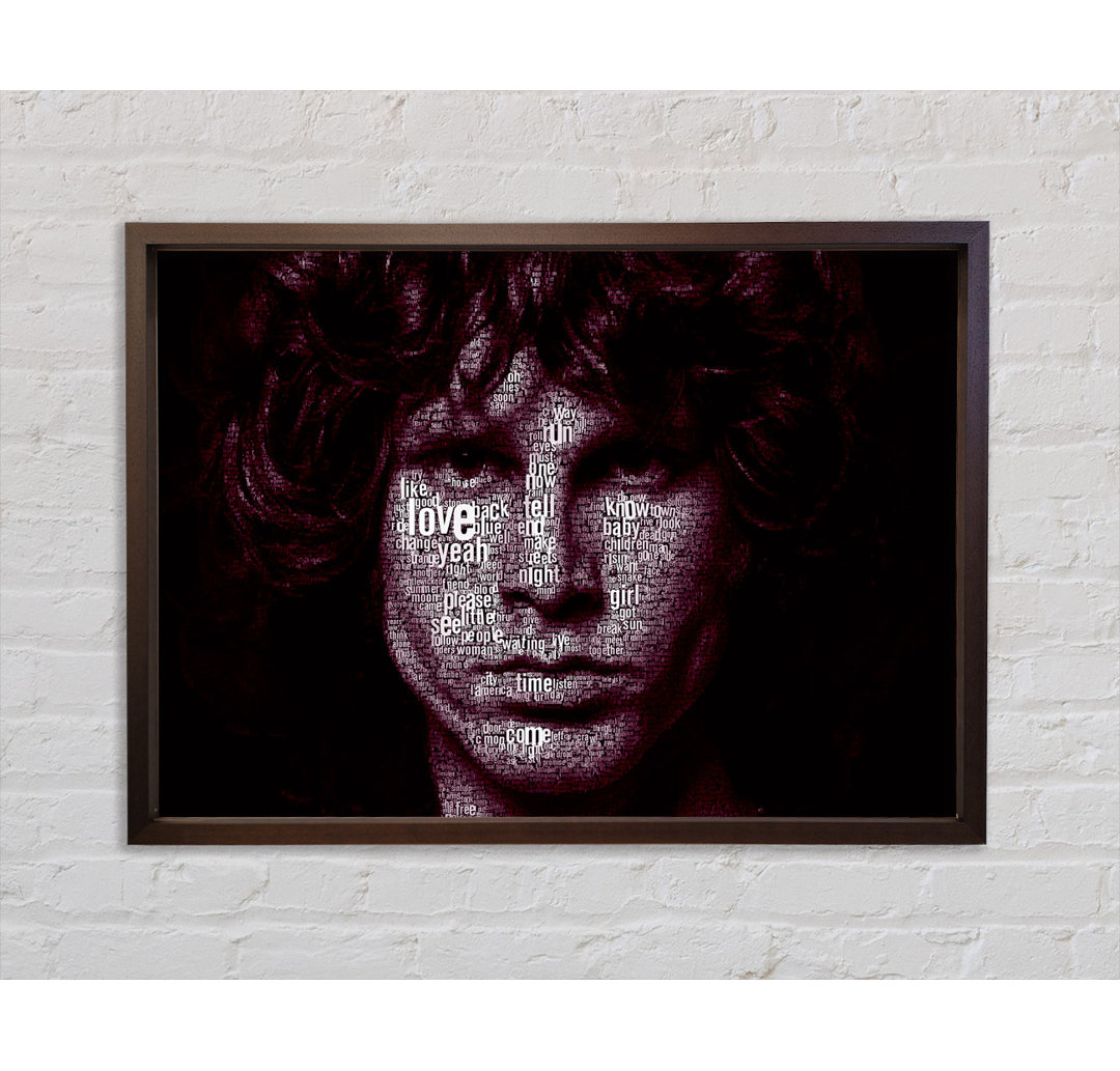 Jim Morrison Words - Einzelne Bilderrahmen Kunstdrucke auf Leinwand