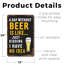Panneau en plastique 13 "x 20" A Day Sans Beer-119530283
