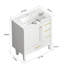 Meuble-lavabo de salle de bain 30 po avec lavabo, meuble-lavabo autoportant avec portes à fermeture douce et 3 tiroirs, rangement spacieux-1439047074