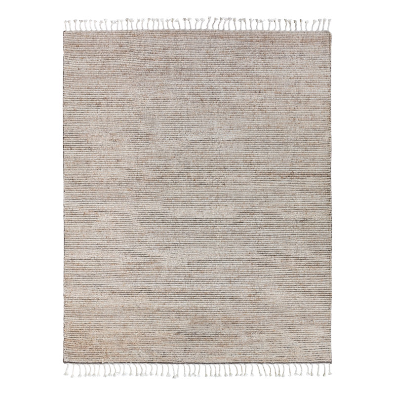 Jaipur Living Alpine ALP06 Handknotted Solid Tan and Brown Area Rug (9'x12'), Rectangle 10' x 14'