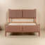 Lit plateforme tapissier en similicuir