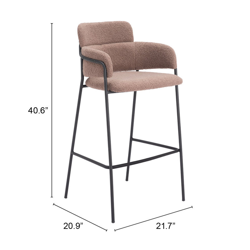 Tabouret de bar et de comptoir Kidman, Brun, Tabouret de bar (siège d'une hauteur de 29,9 po)
