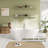 59" × 30" Freestanding Bathtub with Overflow, White Acrylic Soaking Tub, Center Drain & Overflow, Modern Oval Stand Alone Bathtub for Primary Bathroom, Deep Soaking Acrylic Tub