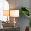 Lampe de table ronde à trois niveaux avec abat-jour tambour