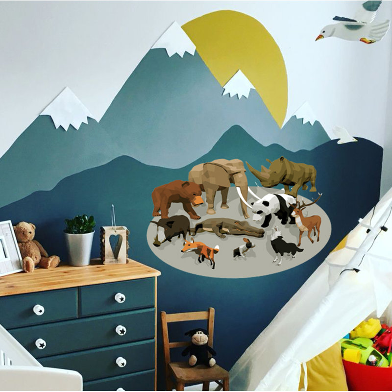 Animals Wall Decal, 22" H x 28" W