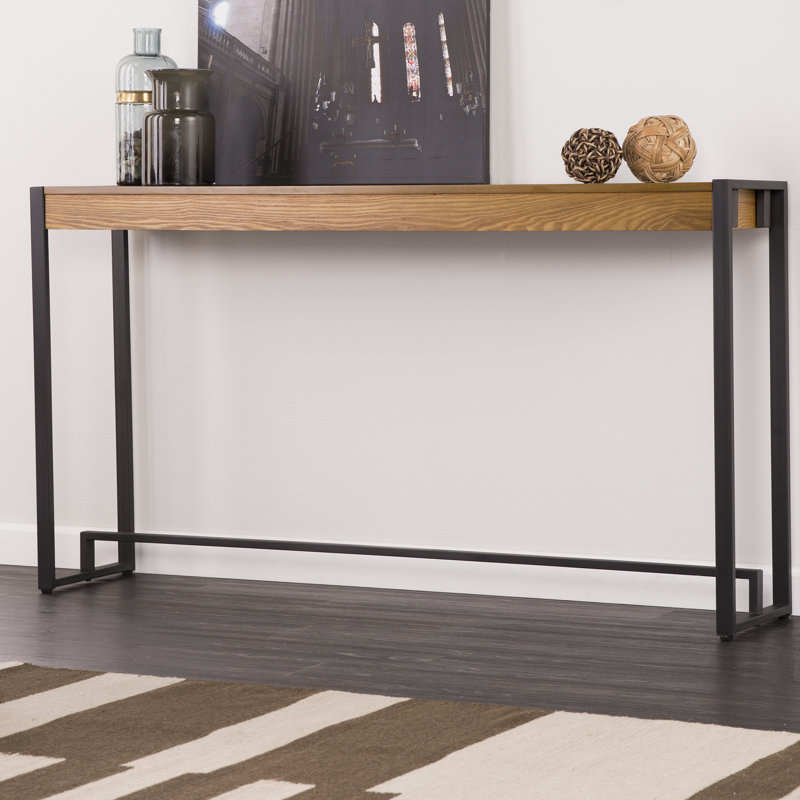 Console Danille, Chêne gris patiné / noir