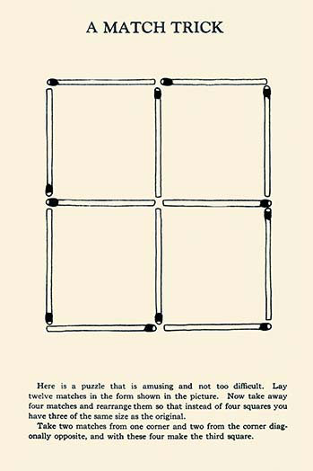 " A Match Trick " by Harry Houdini, 42" H x 28" W x 1.5" D