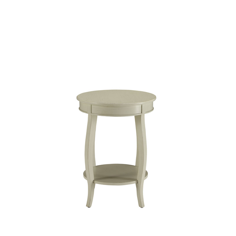 Aberta Antique White Finish Accent Table, Antique White