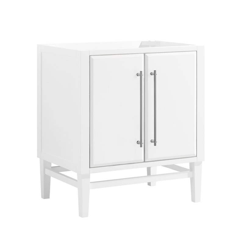 Mason 30'' W Single Bathroom Vanity Base, Black, Satin