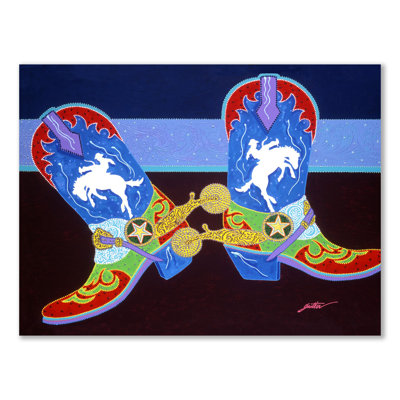 Retro Cowboy, Fine Art Giclee Print On Gallery Wrap Canvas