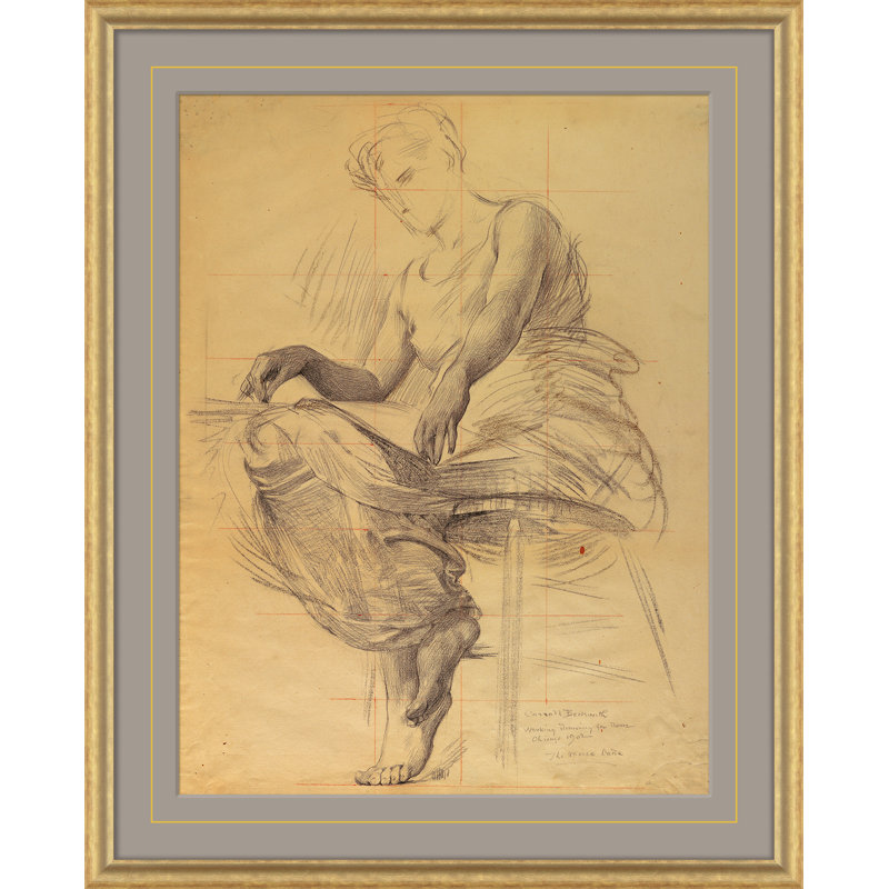 Renaissance, étude de figure de femme assise