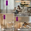 Floor Lamp  Purple felt abstract textile Dimmable Modern Standing Lamp with Remote Control Footswitch Bulb Lampshade Tall Pole Corner Lamp for Living Room Bedroom Office