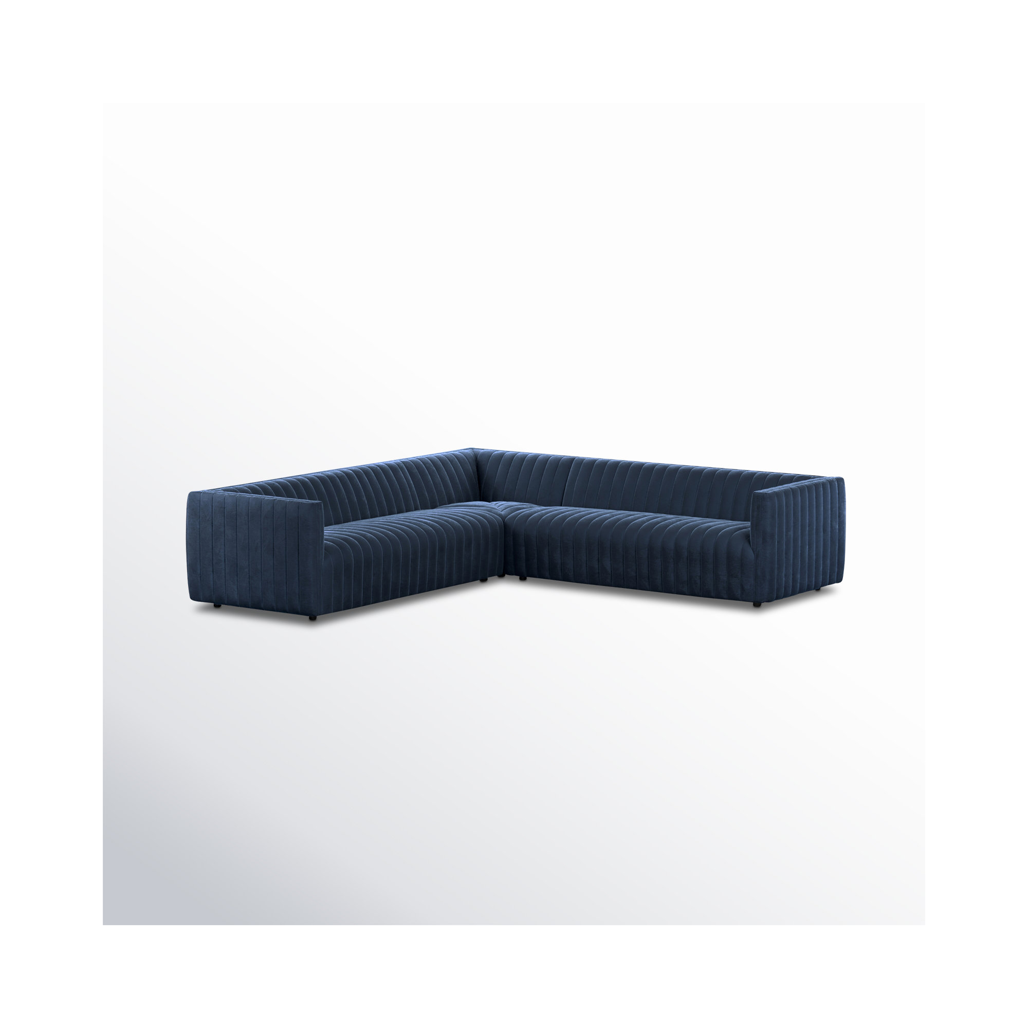 Brandt Modular Upholstered L-Sectional, Sapphire Navy