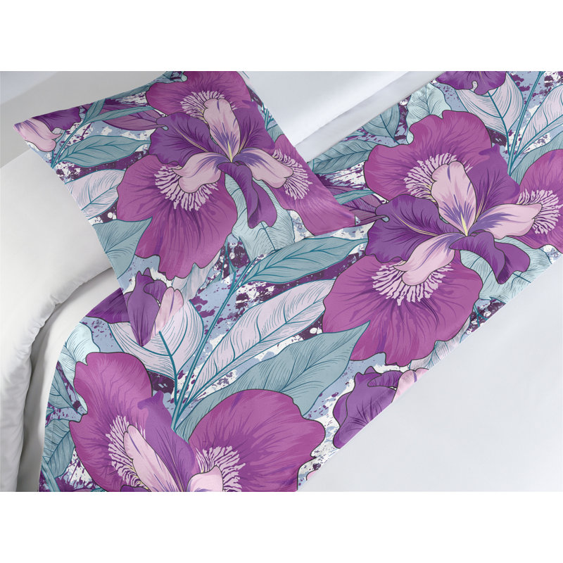 Ensemble de chemin de lit Ambesonne Iris, Lit simple
