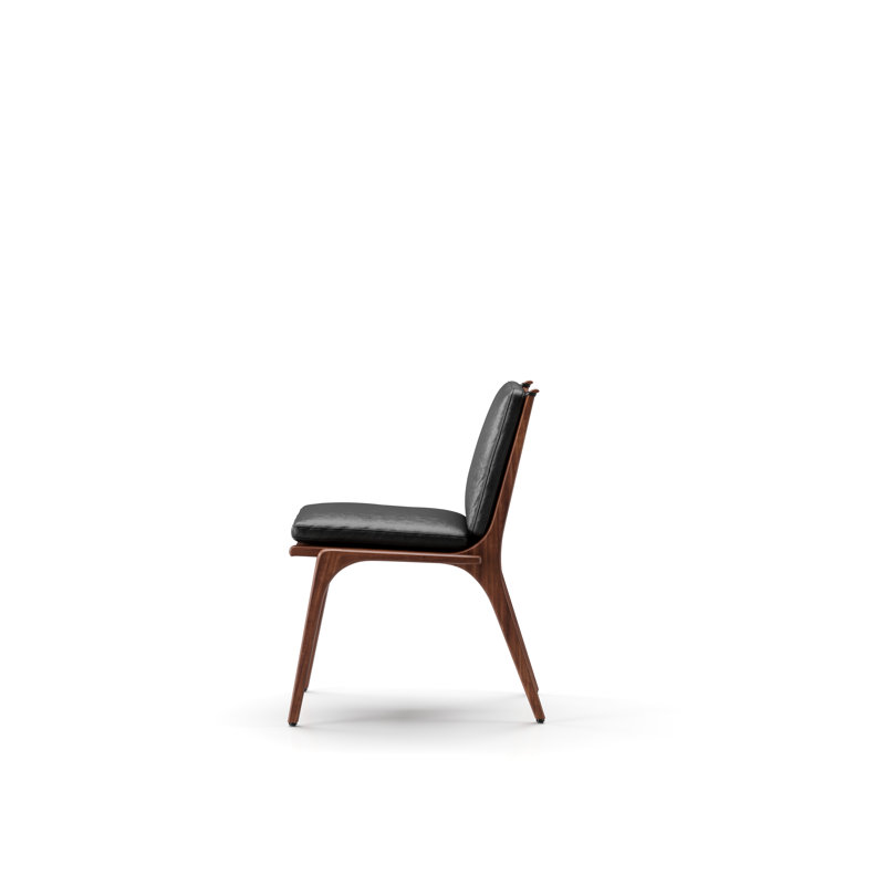 Ren Leather Dining Chair, Natural Walnut