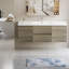 Meuble-lavabo flottant avec lavabo, meuble de rangement mural pour ranger les articles essentiels, conception moderne avec tiroirs à fermeture en douceur-326834120