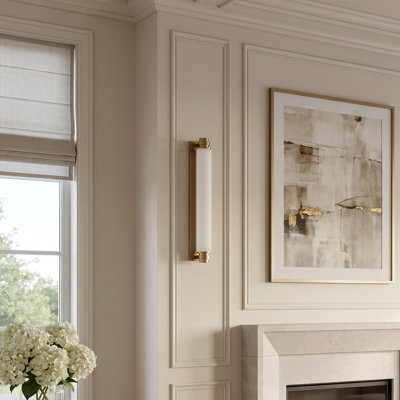 Chapman and Myers Fairfax 24" Traditional 2700K LED Wall Sconce Light in Estate Brass