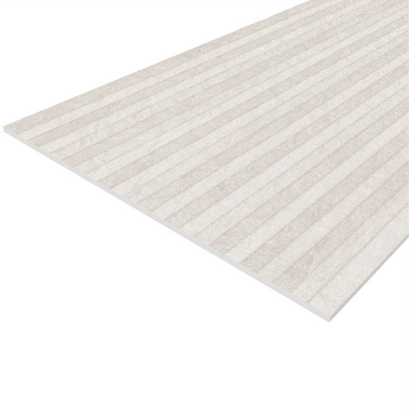Carreau de faïence en céramique 12 po x 40 po Crete, Blanco