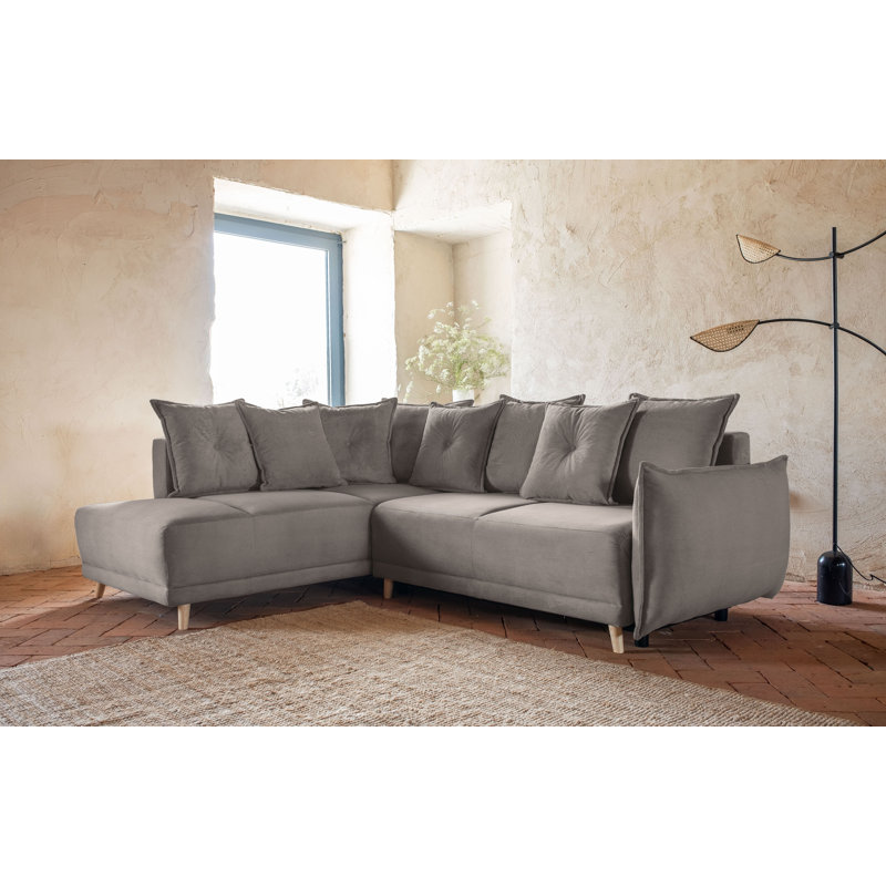 Lazy Lukka 6 Seater Sofa Bed, Left Hand Facing, Brown