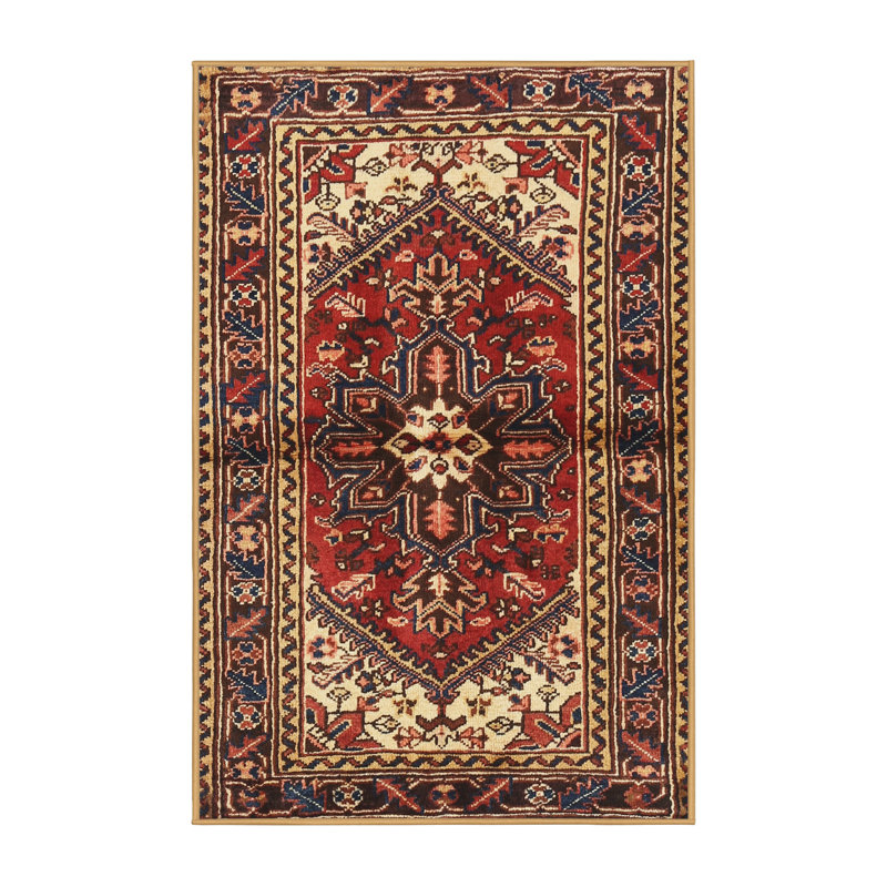 Tapis brun à motif oriental, Rectangle 2 pi x 3 pi