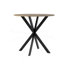 Table de salle à manger ronde 31,5 pouces, petite table de cuisine circulaire avec pieds en métal noir pour 2 à 4 personnes, table de salle à manger moderne, brun (table seulement)