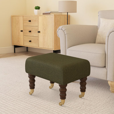 Autryville Wood Caster Leg - Fabric