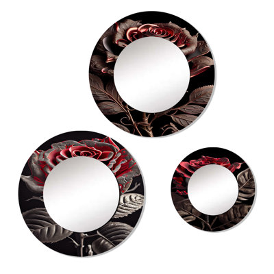 Loretha Metal Round Mirror