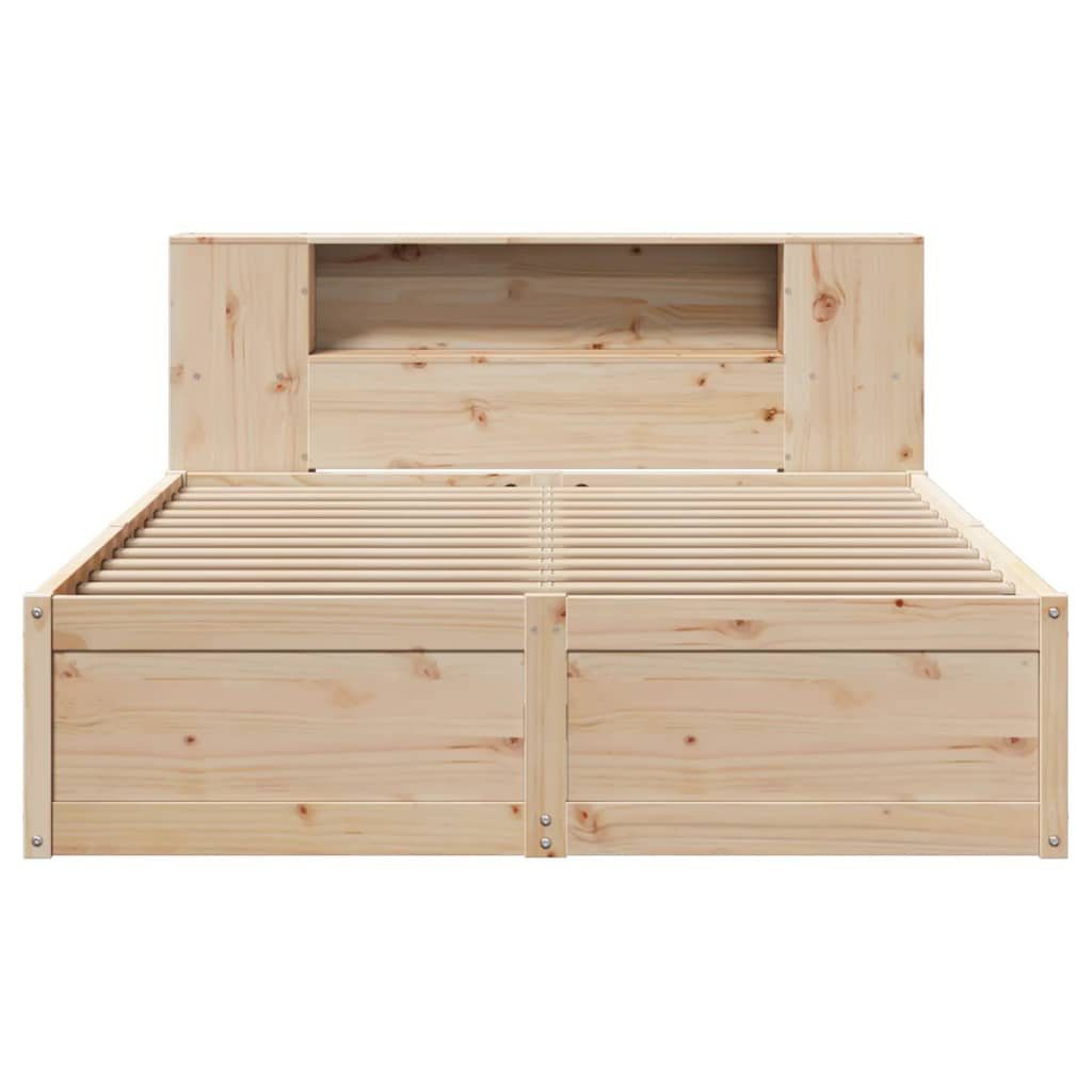 Bed Frame Without Mattress 140X200 Cm Solid Wood Pine