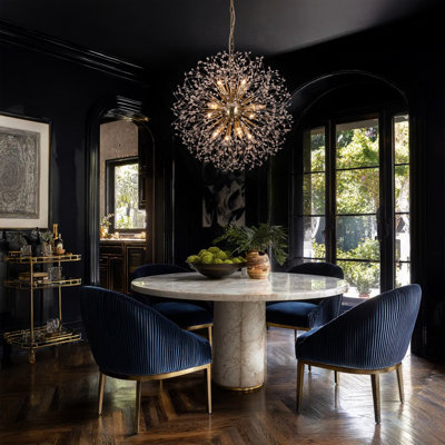 12-Light Crystal Dandelion Starburst Sputnik Chandelier