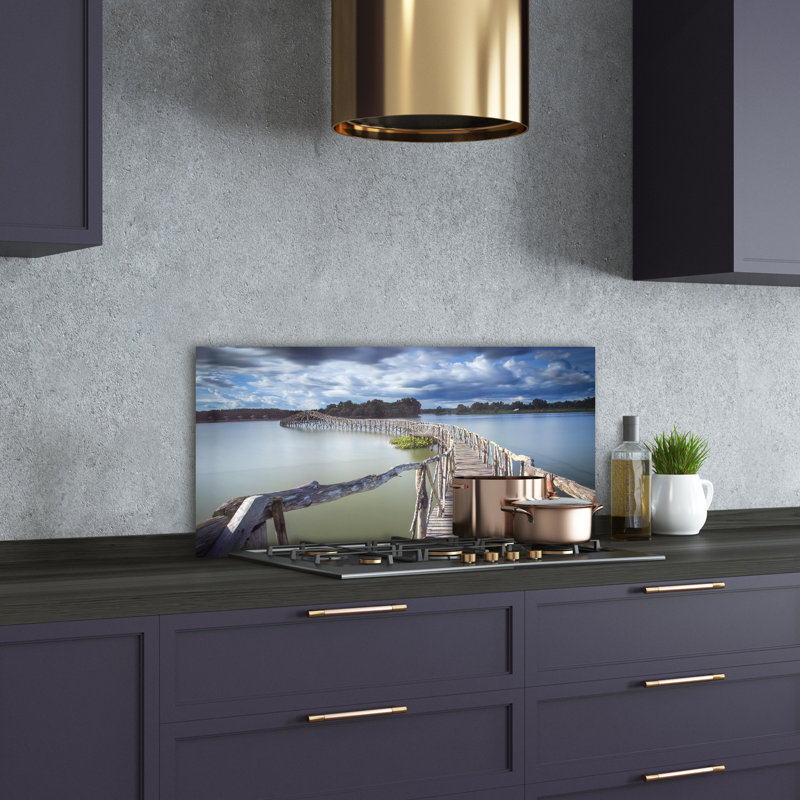 50cm W x 100cm L Glass Peel and Stick Panel