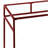 Yasin Glass Top  Red Finish Writing Desk