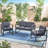 Rust Aluminum Chat 3 Pc - Dark Gray With Cushions For Astute Patio & Backyard Creating A Cozy