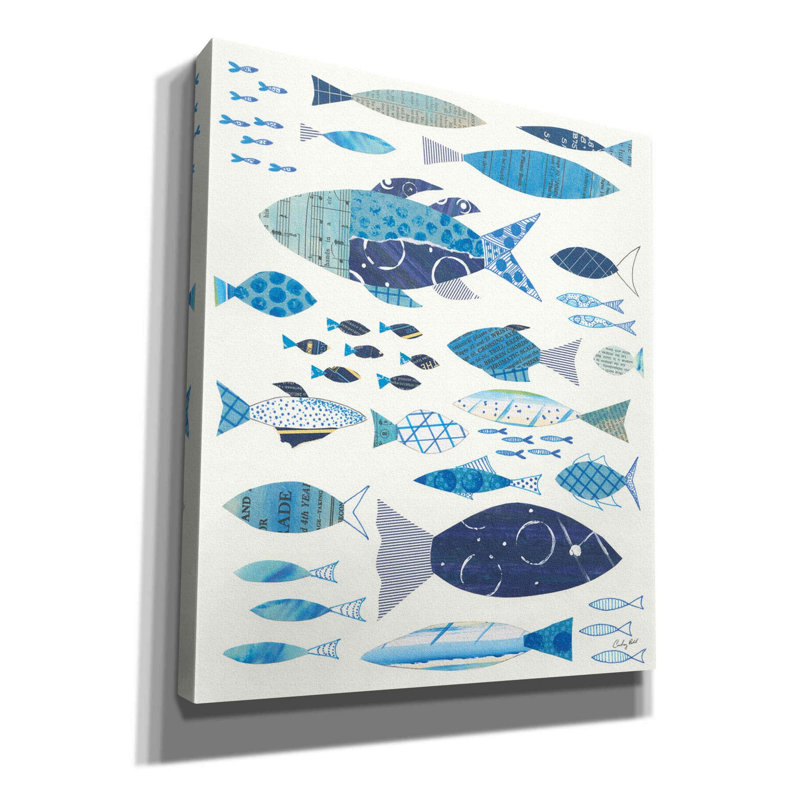 «Go With the Flow II» par Courtney Prahl, art mural sur toile, H 30 po x l 26 po x P 1,5 po