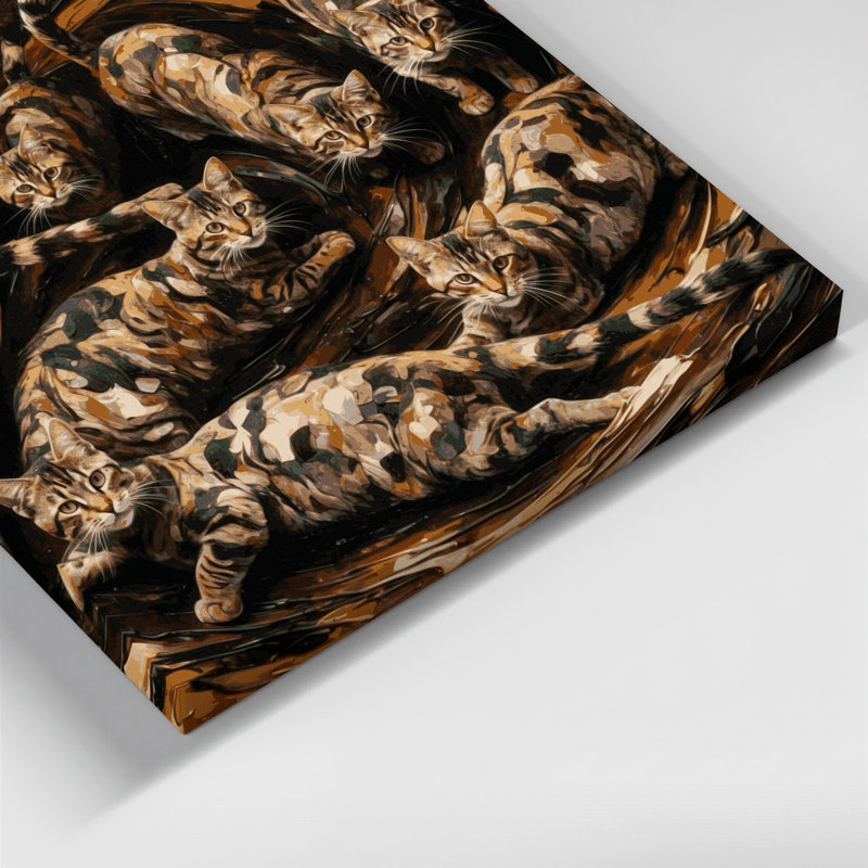 Cats Sokoke Brown, art mural sur toile, H 12 po x l 12 po