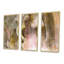 Abstrait brun, taches et rayures dorées - impression sur toile flottante 3 pièces-1861659073-1861659132